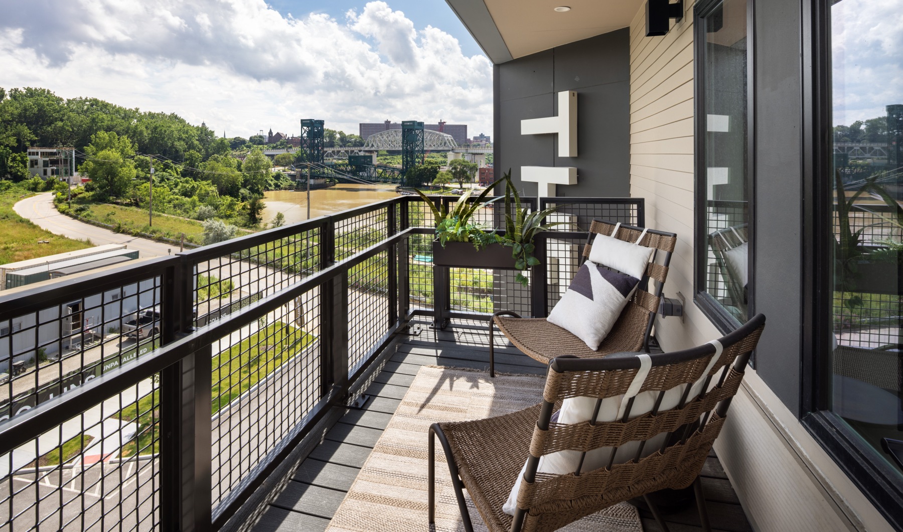 Cozy Balconies with City Views balcony with seating