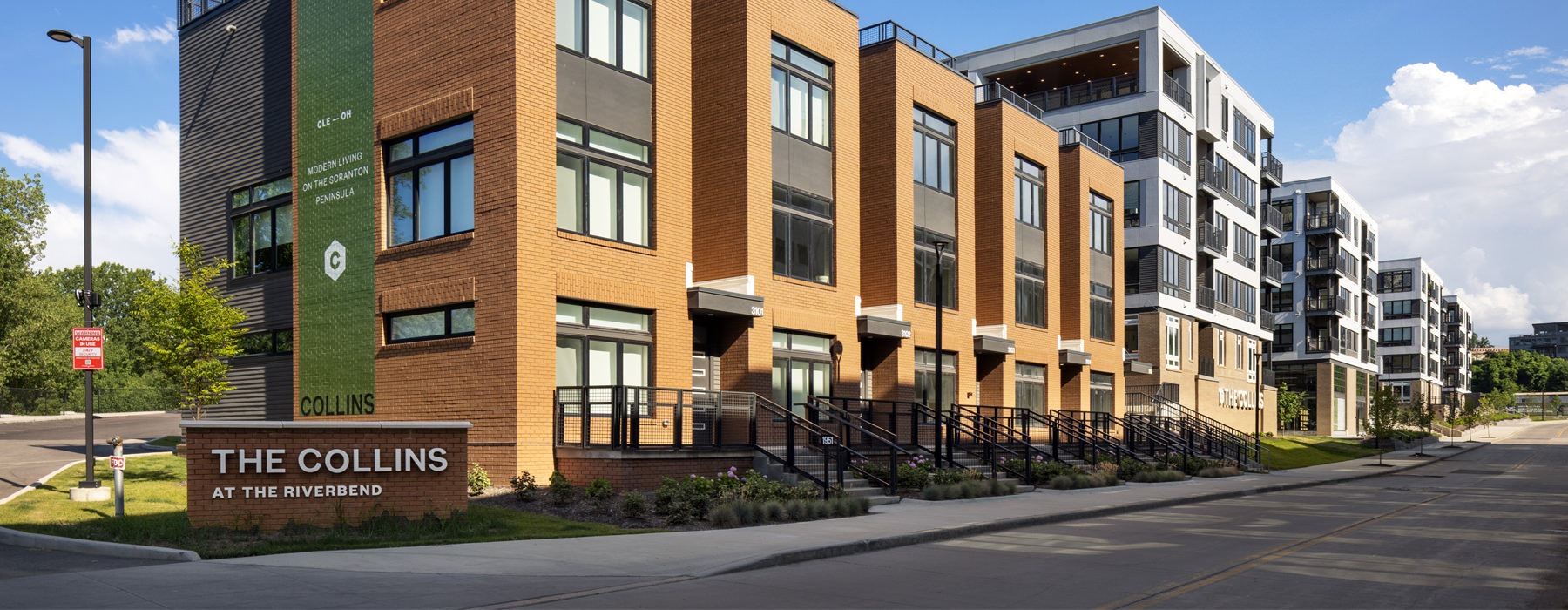row of buildings with lots of building